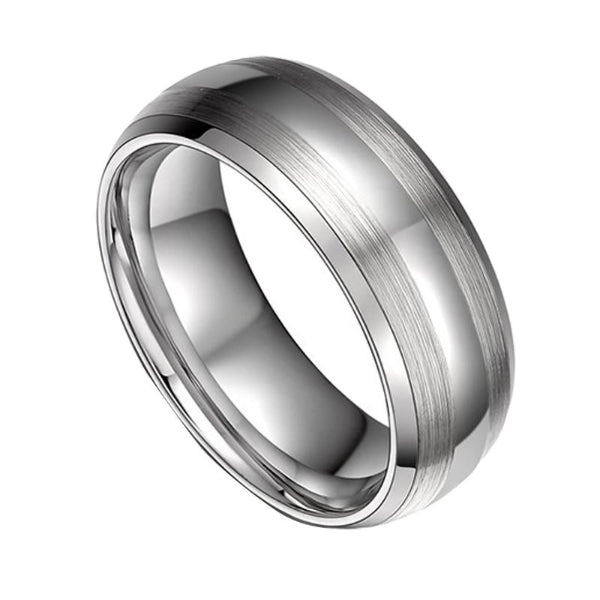 Classy Men Brushed Silver Ring - Classy Men Collection