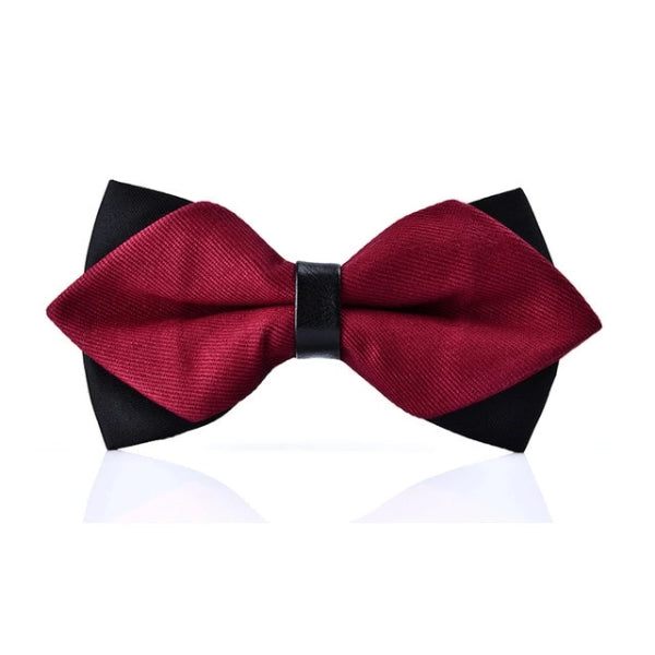 Classy Men Deep Red Pre-Tied Diamond Bow Tie - Classy Men Collection