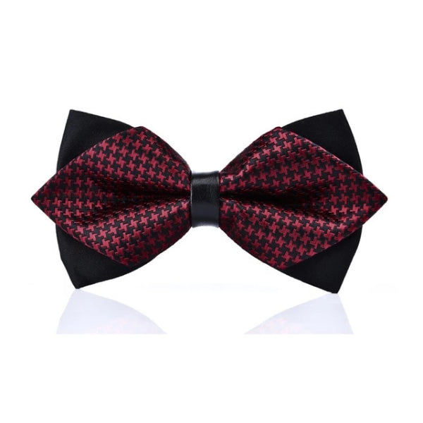 Classy Men Black Violet Pre-Tied Diamond Bow Tie - Classy Men Collection