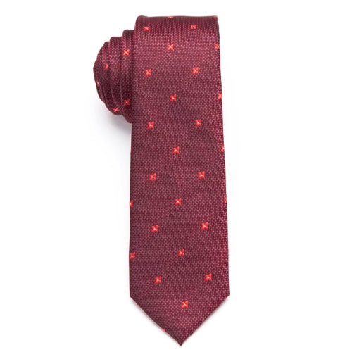 Cravatta skinny da uomo di classe con fiori rossi