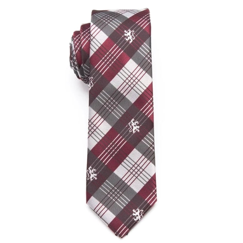 Cravatta skinny a quadretti a righe da uomo di classe
