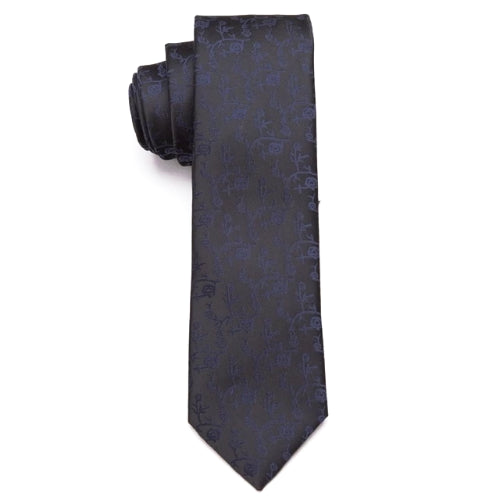 Classy Men Black Floral Skinny Tie - Classy Men Collection