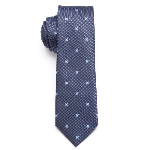 Classy Men Blue Blossom Skinny Tie - Classy Men Collection