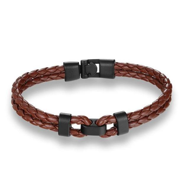 Classy Men Brown Leather Bracelet - Classy Men Collection