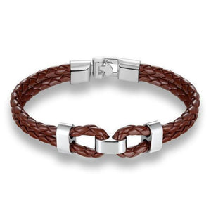 Classy Men Brown Leather Bracelet - Classy Men Collection