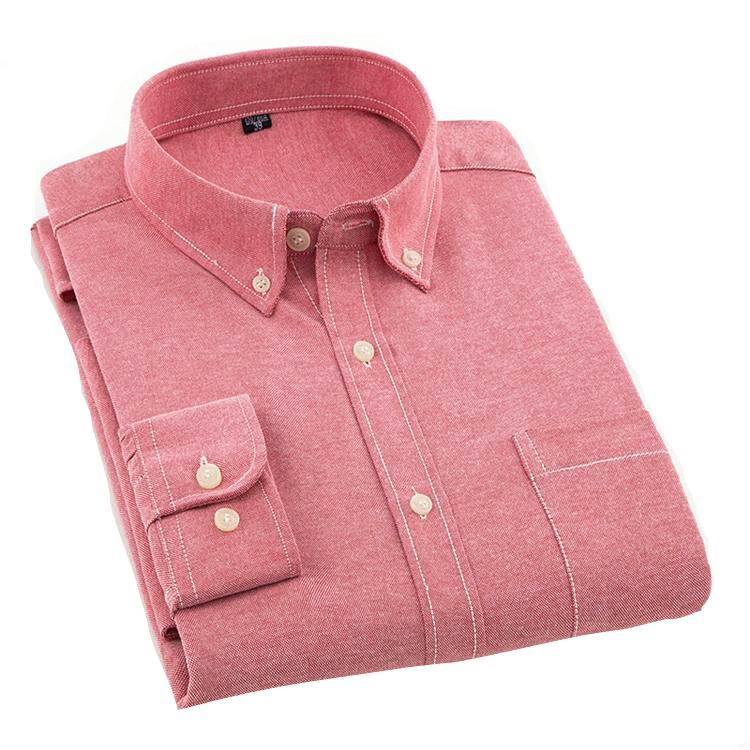 Plain Red Oxford Dress Shirt | Regular Fit | Sizes 38-44