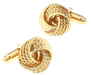 Classy Men Cufflinks Gold Knot - 4 Styles - Classy Men Collection