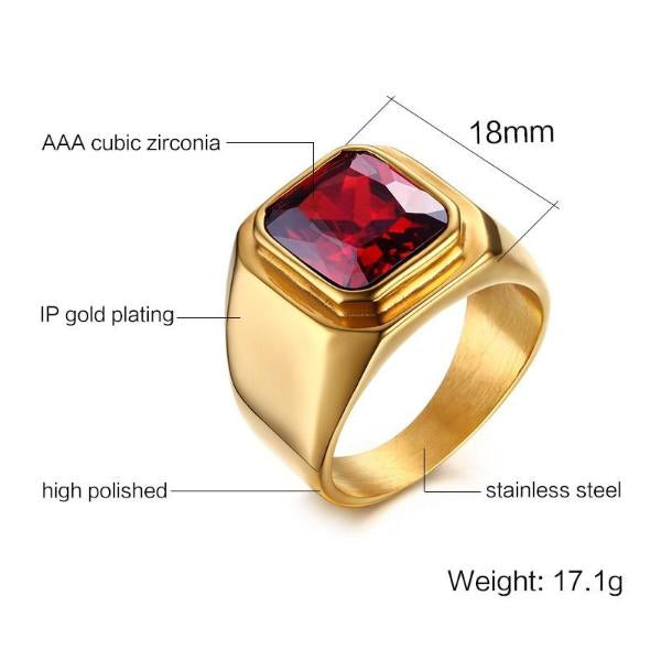 Ruby Stone Gold Rings