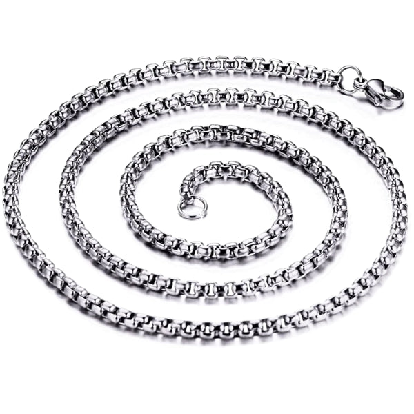 Stainless Steel Box Chain Necklace For Men
