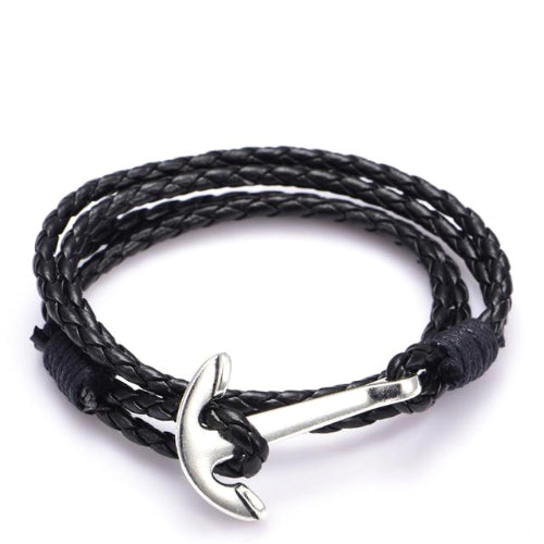 Classy Men Anchor Leather Bracelet - 3 Styles - Classy Men Collection