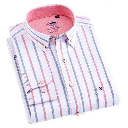 White Striped Oxford Dress Shirt | Regular Fit | Sizes 38-44