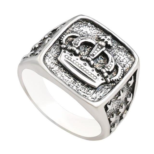 Classy Men Silver Crown Ring - Classy Men Collection