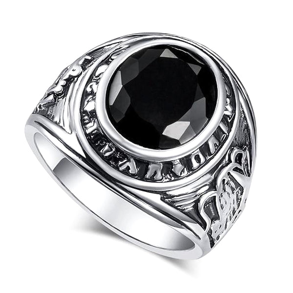 Classy Men Black Stone Ring - Classy Men Collection