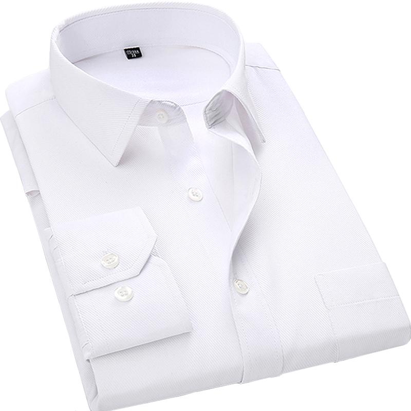 Camicia elegante in twill bianca | Vestibilità moderna | Taglie 38-48