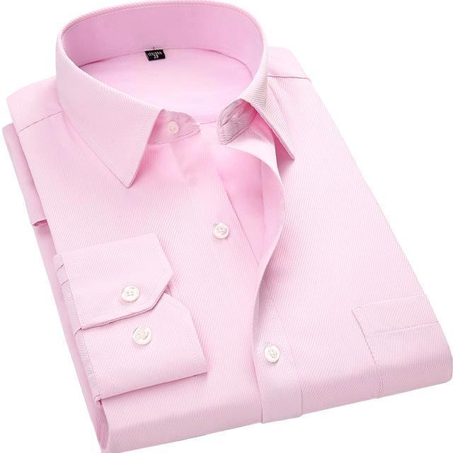 Camicia elegante in twill rosa | Vestibilità moderna | Taglie 38-48