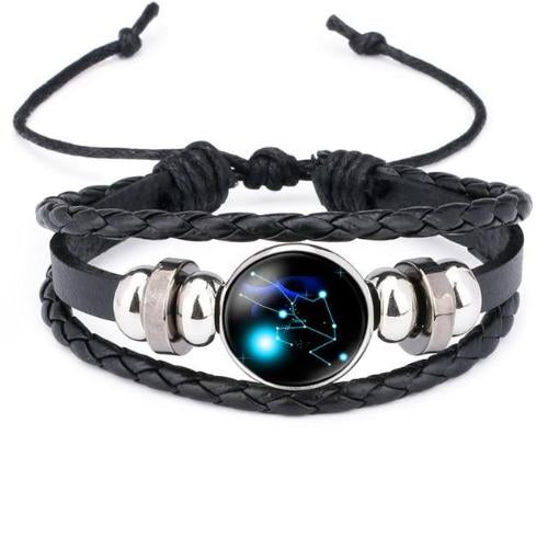 Zodiac Sign Adjustable Leather Bracelet Taurus  Bracelet  Readymade   Jewelry  Diybeads