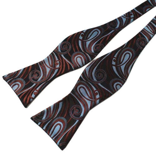 Classy Men Black Smooth Silk Self-Tie Bow Tie - Classy Men Collection