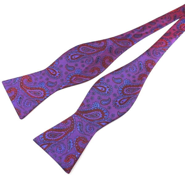 Classy Men Violet Space Silk Self-Tie Bow Tie