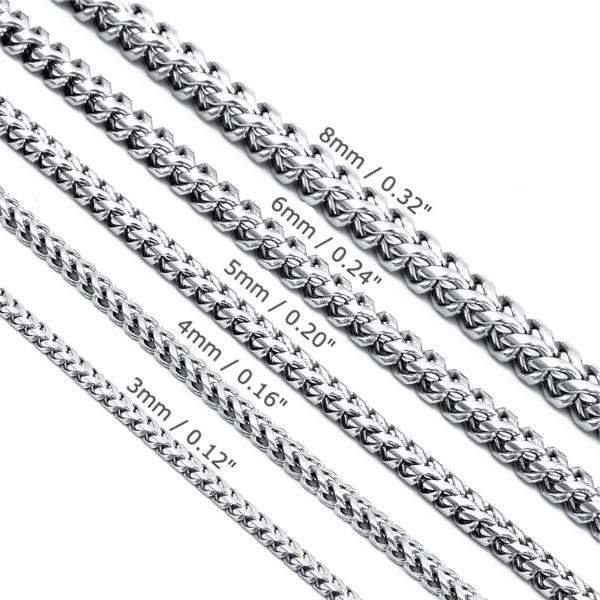 Classy Men 8mm Silver Franco Chain Necklace