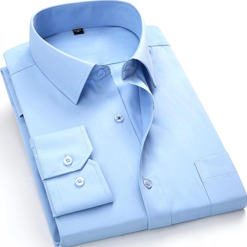 Basic Light Blue Dress Shirt | Modern Fit | Sizes 38-48 - Classy Men Collection