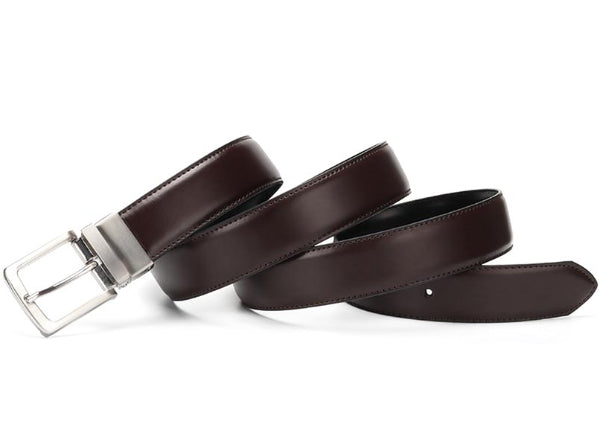 Classy Men Reversible Leather Belt Dark Brown - Classy Men Collection