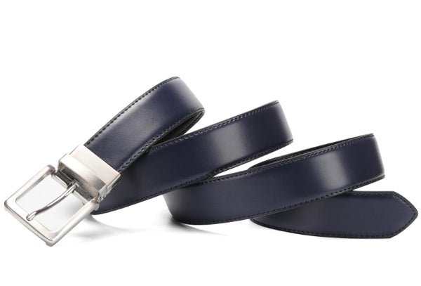 Classy Men Reversible Leather Belt Blue - Classy Men Collection