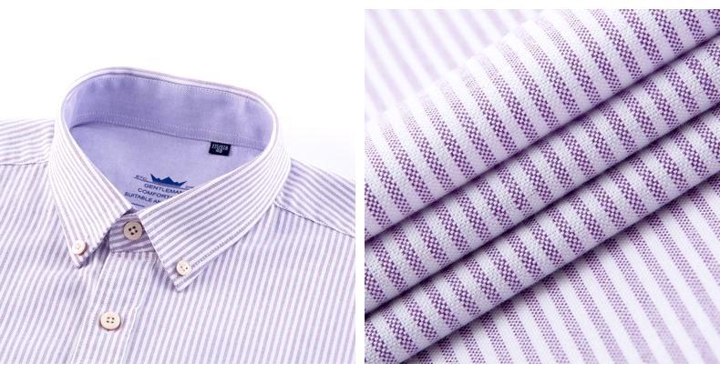 Light Purple Striped Oxford Dress Shirt | Regular Fit | Sizes 38-44