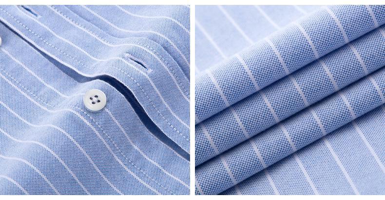 Blue Pinstripe Oxford Dress Shirt | Regular Fit | Sizes 38-44 - Classy Men Collection