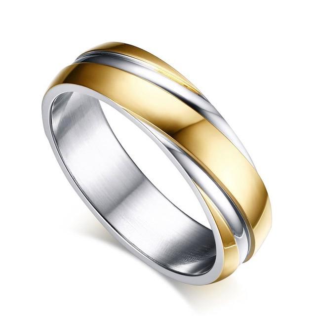 Classy Men Gold Stainless Steel Ring - Classy Men Collection