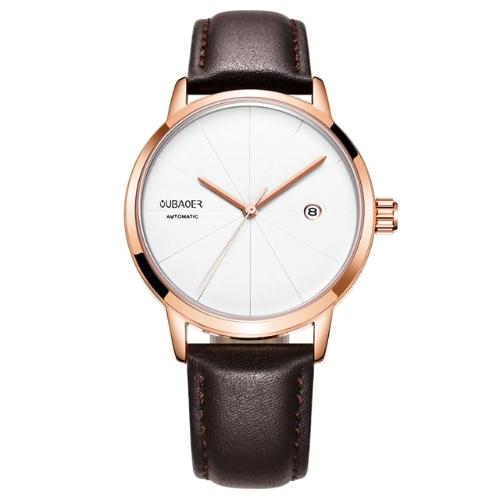 Men's Watches,Automatic Mechanical Tourbillon Watch Business Gift Watch,  Rose Gold Shell White Flour : Amazon.co.uk: Fashion