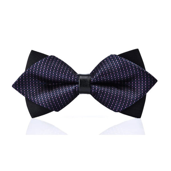 Classy Men Blue Pattern Pre-Tied Diamond Bow Tie - Classy Men Collection
