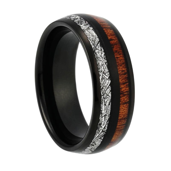 Classy Men Black Twin Wood Ring - Classy Men Collection