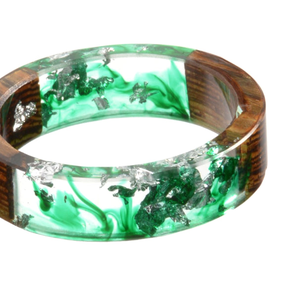 Classy Men Wood Epoxy Ring Green