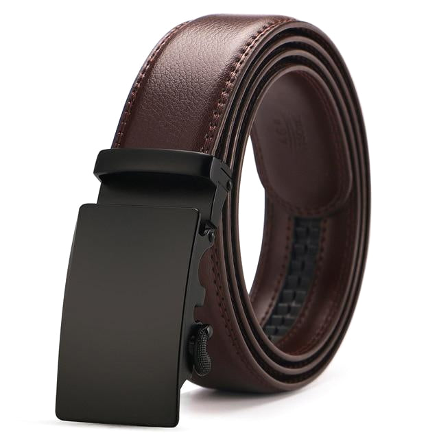 Classy Men Brown & Black Leather Suit Belt - Classy Men Collection