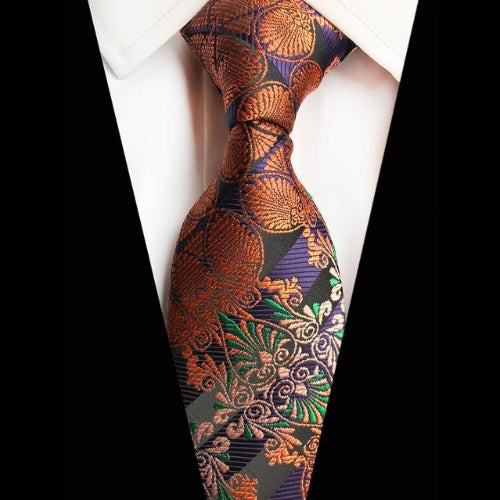 Classy Men Colorful Brocade Silk Tie - Classy Men Collection