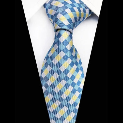 Classy Men Blue Pixel Silk Tie - Classy Men Collection