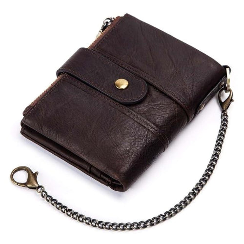 Contact's Genuine Leather Luxury Designer Short RFID Wallets for Men