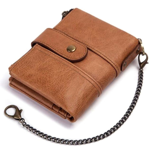 Classy Men Leather Chain Wallet - 2 Colors - Classy Men Collection