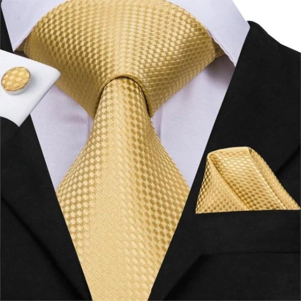 Classy Men Gold Dot Silk Tie