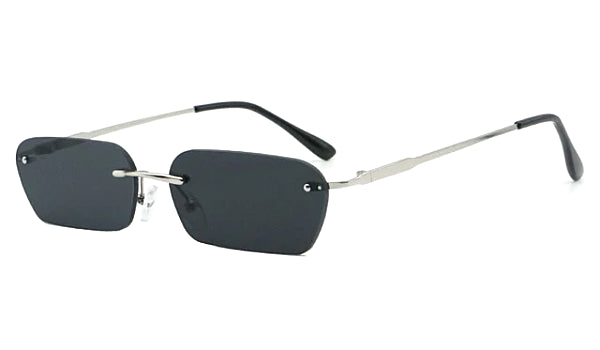 Classy Men Black Rimless Rectangle Sunglasses - Classy Men Collection