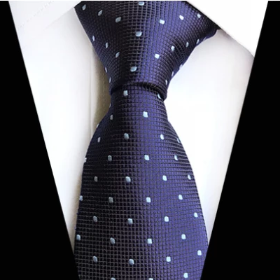 Classy Men Classic Blue Mini Dot Silk Tie - Classy Men Collection
