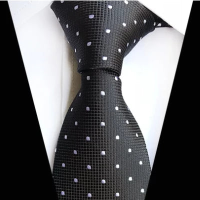 Classy Men Classic Black Mini Dot Silk Tie - Classy Men Collection