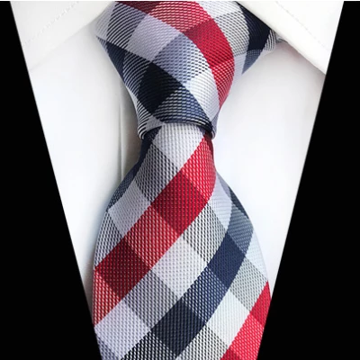 Classy Men Classic Red Blue Check Silk Tie - Classy Men Collection