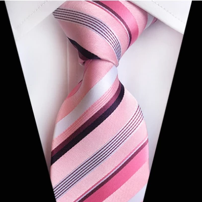 Classy Men Classic Pink Striped Silk Tie - Classy Men Collection
