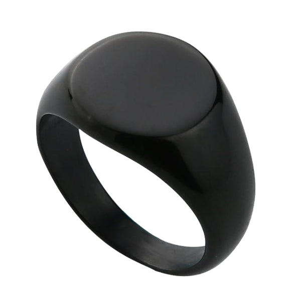 Classy Men Black Polished Pinky Ring - Classy Men Collection