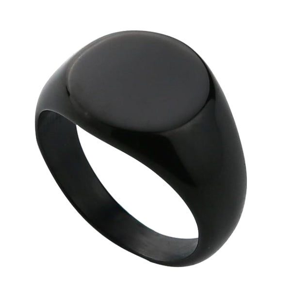 Black Polished Pinky Ring For Men | Classy Men Collection