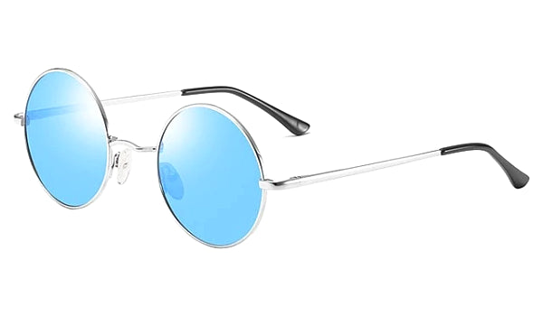 Classy Men Blue Round Polarized Sunglasses - Classy Men Collection