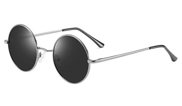 Classy Men Black Grey Round Polarized Sunglasses - Classy Men Collection