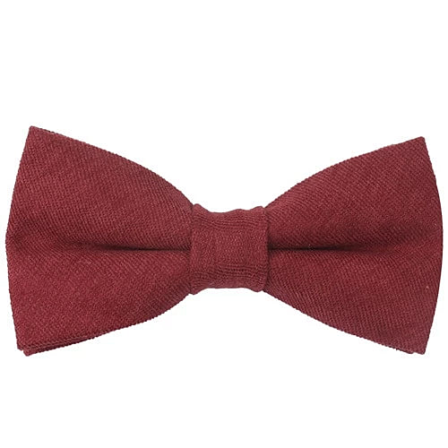 Classy Men Red Cotton Pre-Tied Bow Tie