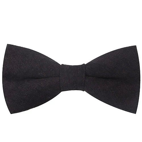 Classy Men Black Cotton Pre-Tied Bow Tie - Classy Men Collection